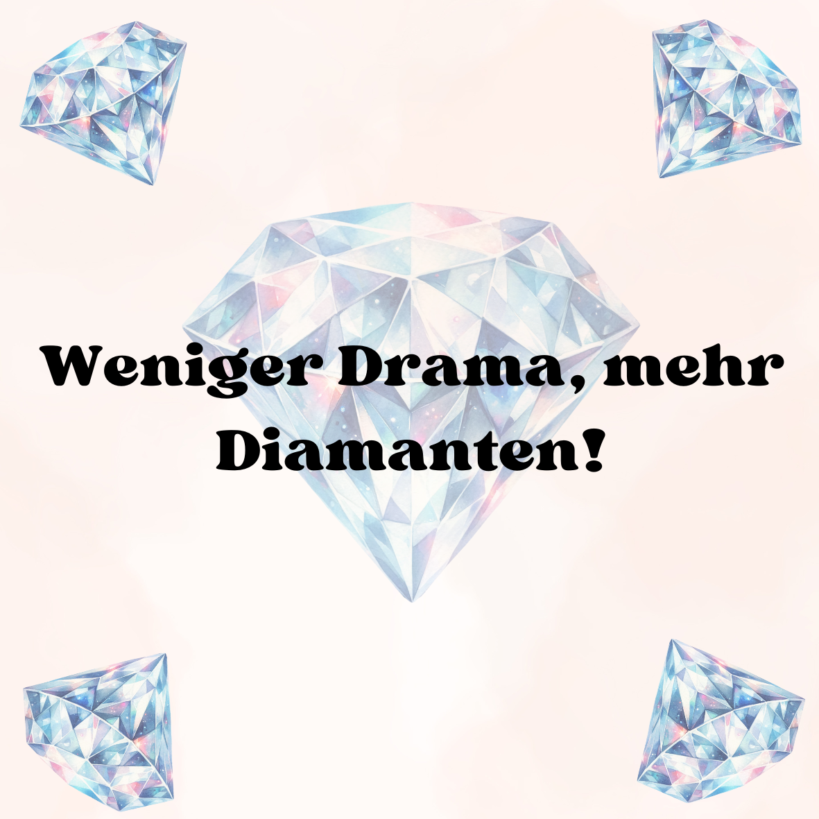 Coverpaper Diamant weniger Drama 10er Pack