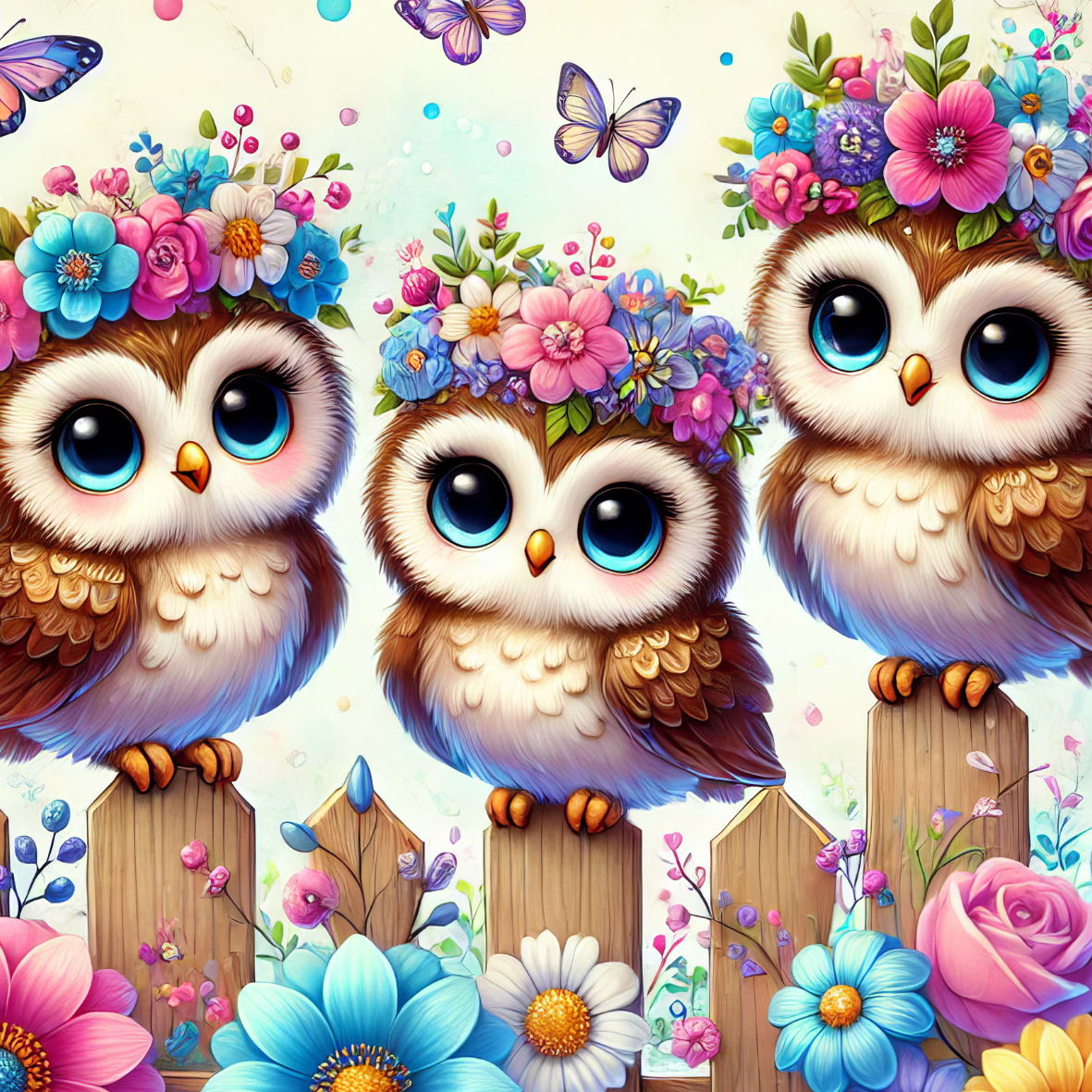 Coverpaper Eulen Trio 10er Pack