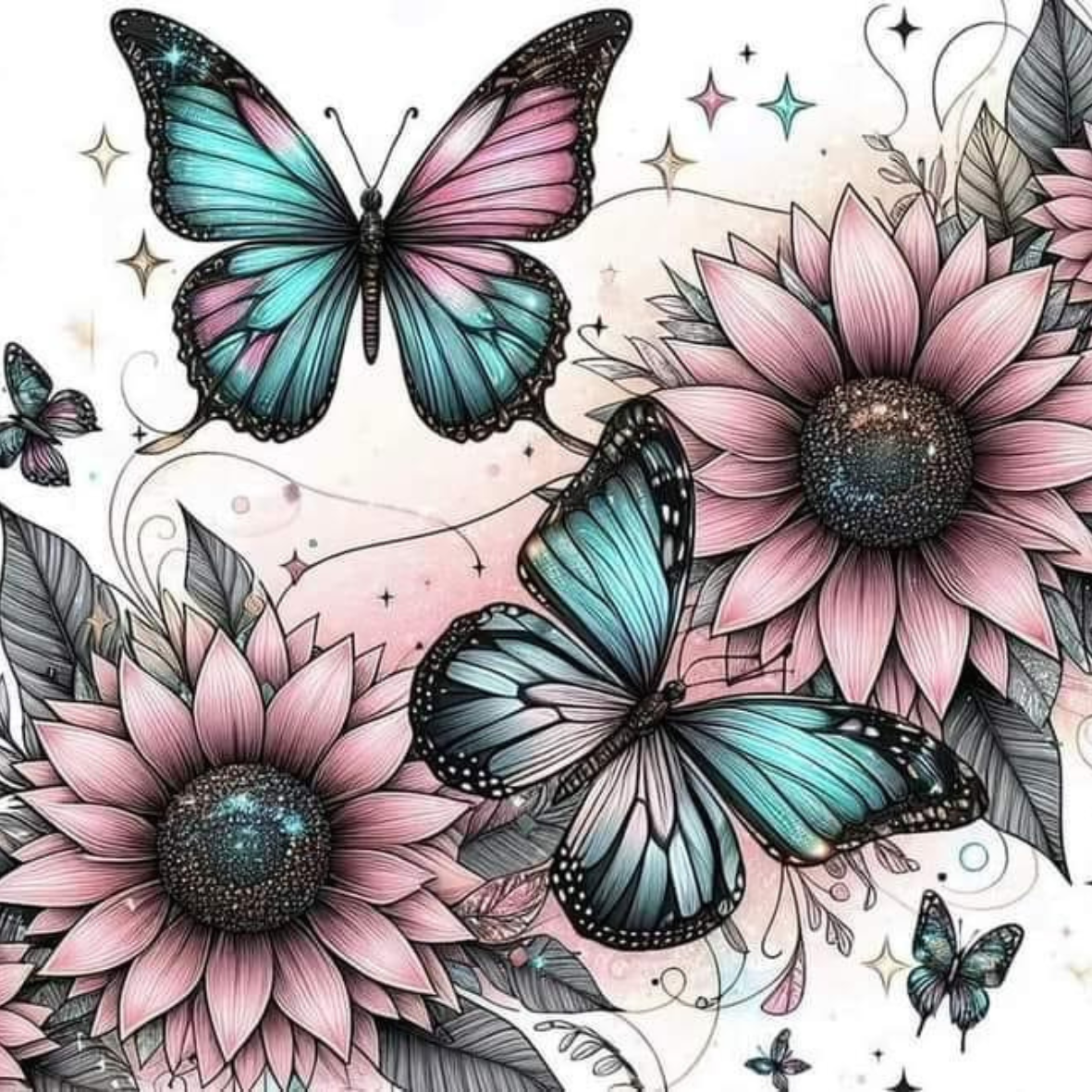 Coverpaper Flower Butterfly 10er Pack