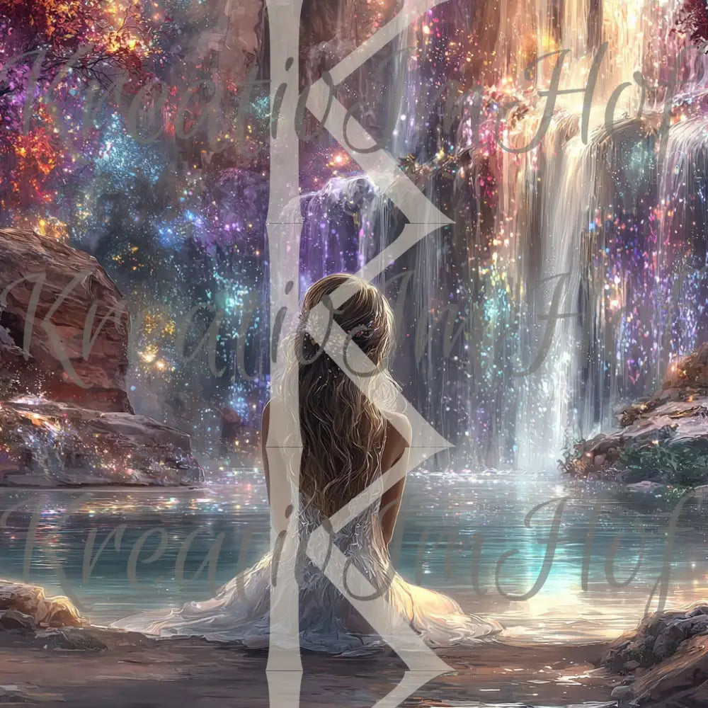 Coverpaper Aurora am Wasserfall 10er Pack