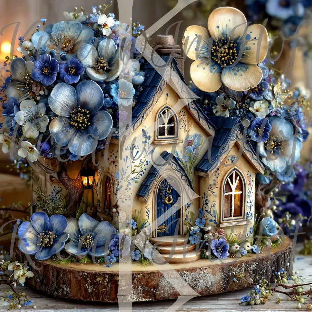 Coverpaper blaues Traumhaus 10er Pack