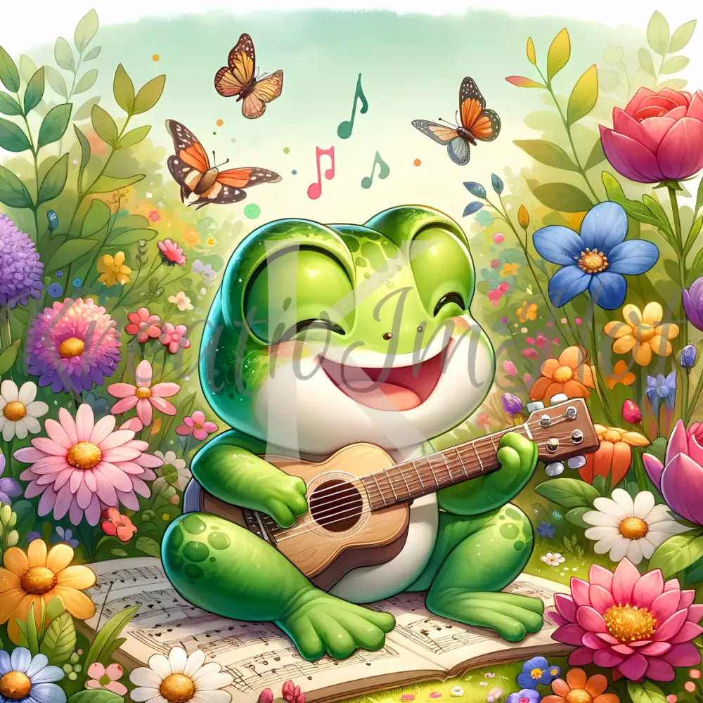 Coverpaper Frosch Gitarre 10er Pack
