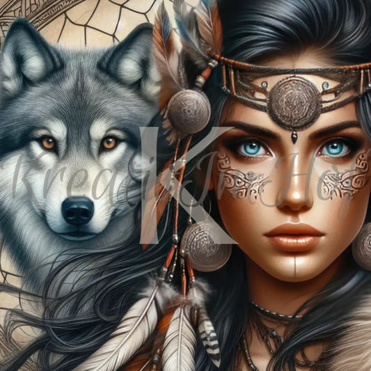 Coverpaper Indianer Beauty 10er Pack