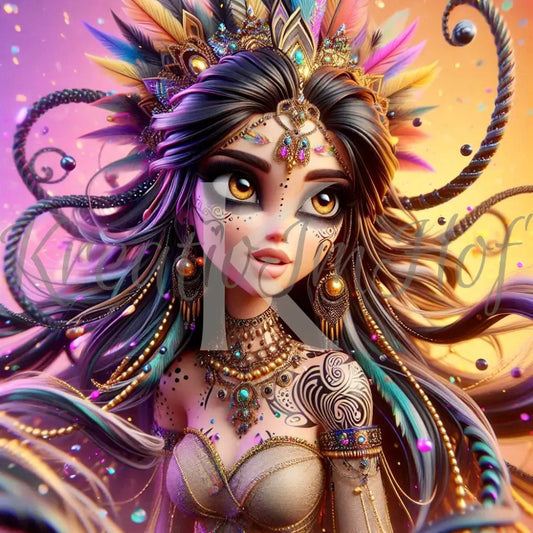 Coverpaper Indianerwoman 10er Pack