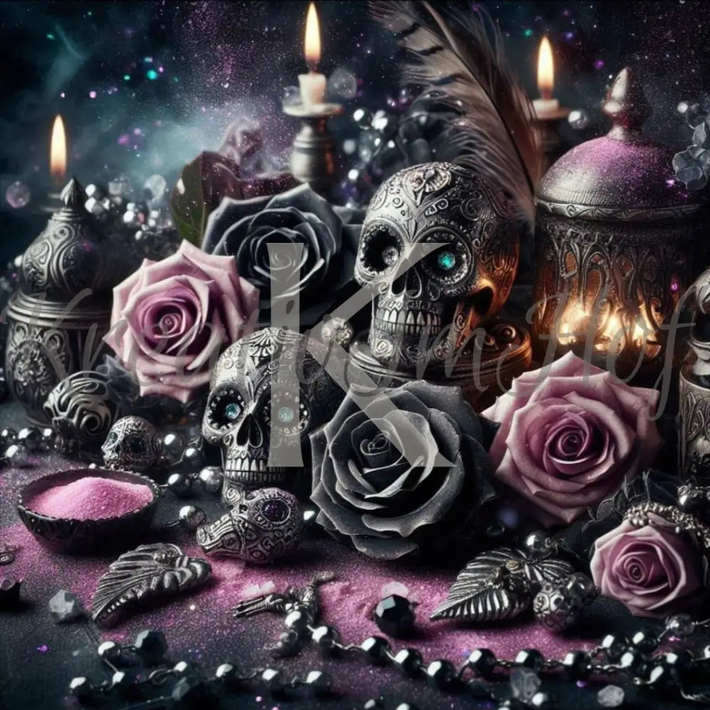 Coverpaper Rose Skull 10er Pack