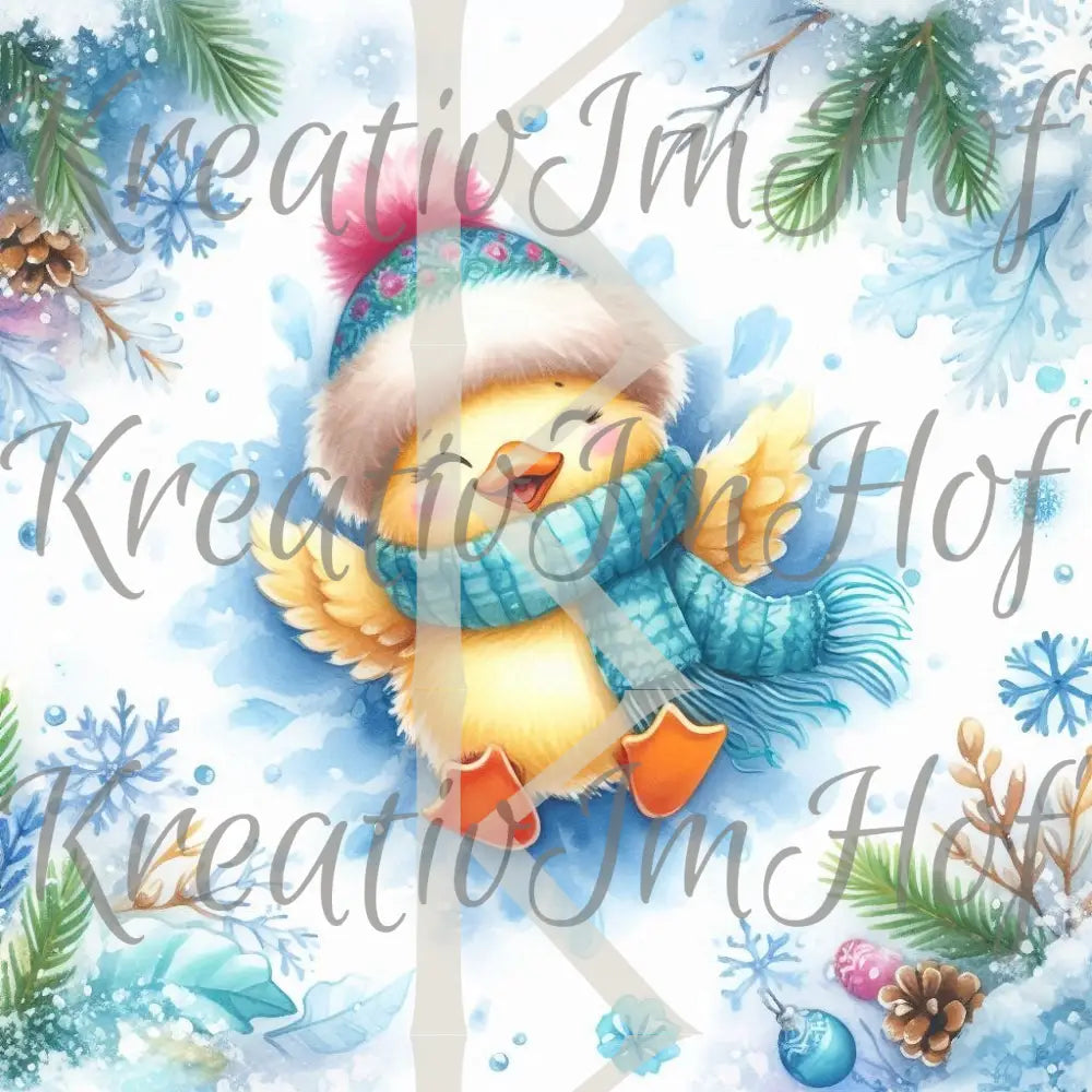 Coverpaper Schneeengel Küken 10er Pack
