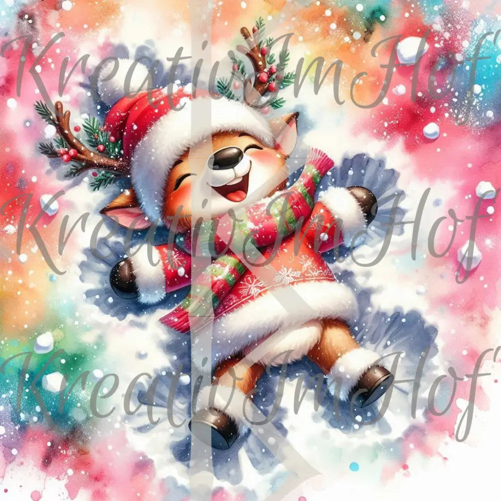 Coverpaper Schneeengel Rentier 10er Pack