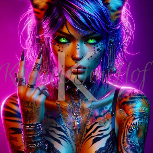 Coverpaper Tigergirl 10er Pack