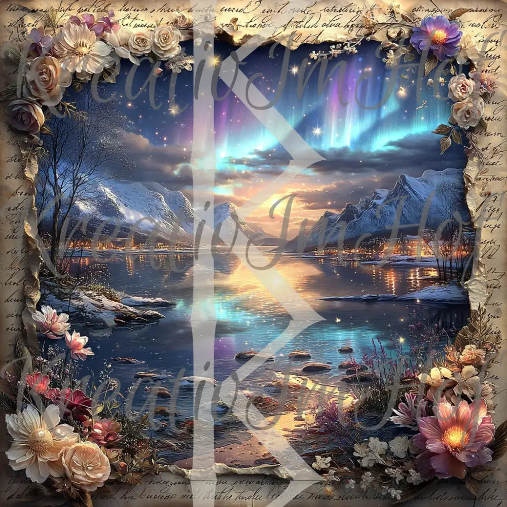 Coverpaper Vintage Polarlichter 10er Pack