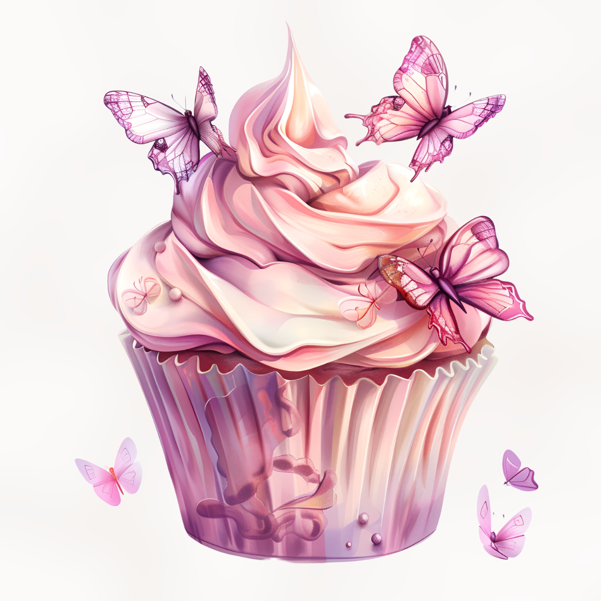 Coverpaper Cupcake Schmetterling 10er Pack