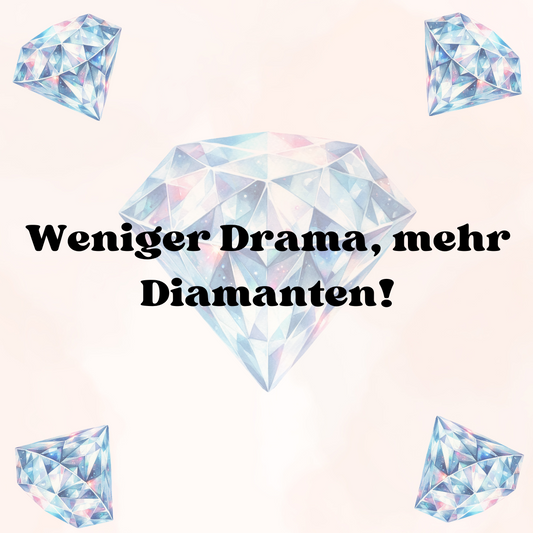 Coverpaper Diamant weniger Drama 10er Pack