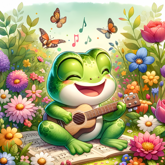 Coverpaper Frosch Gitarre 10er Pack