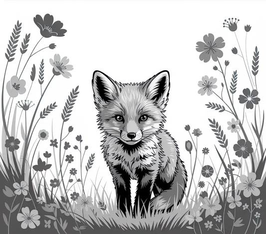 Coverpaper Greyscale Fox 10er Pack