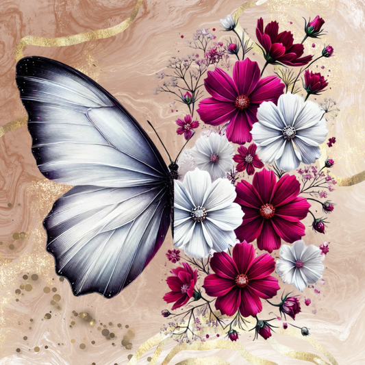 Coverpaper Schmetterling Blumen 10er Pack