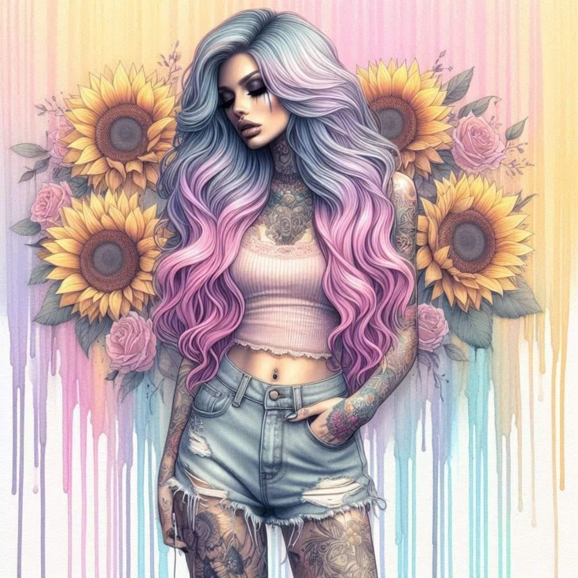 Coverpaper Sunflower Girl 10er Pack