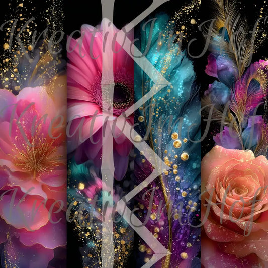 Coverpaper 4 Flowers 10er Pack