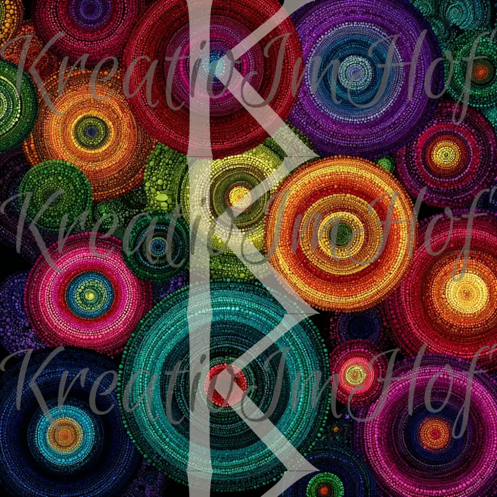 Coverpaper abstrakte Kreise 10er Pack