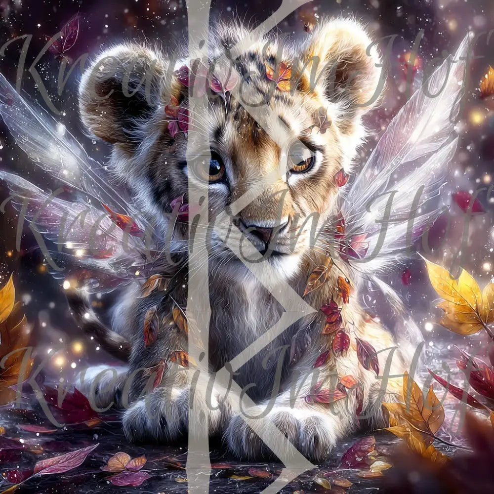 Coverpaper Babylöwe mit Flügel 10er Pack