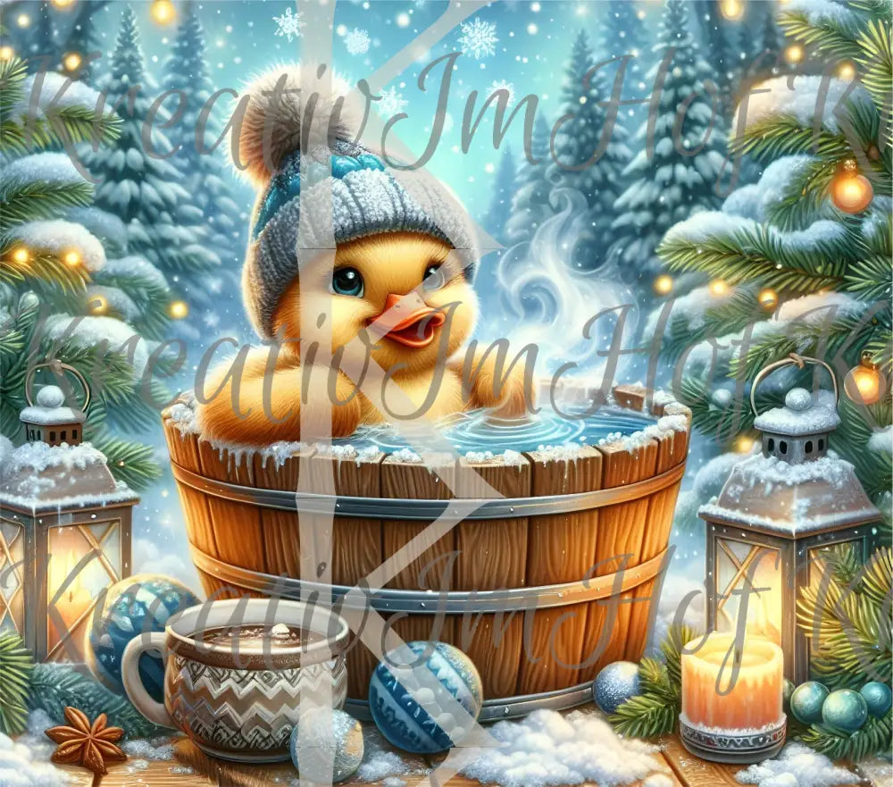 Coverpaper Badeente im Winter 10er Pack