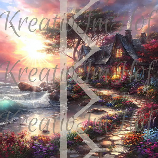 Coverpaper Blumenhaus am See 10er Pack