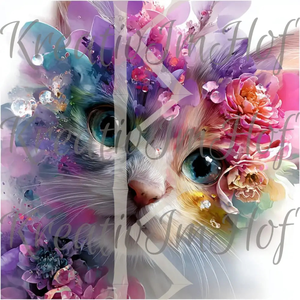 Coverpaper Blumenkatze 10er Pack