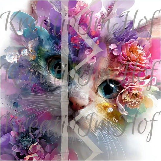 Coverpaper Blumenkatze 10er Pack