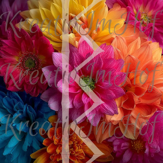 Coverpaper bunter Blumenstrauß 10er Pack