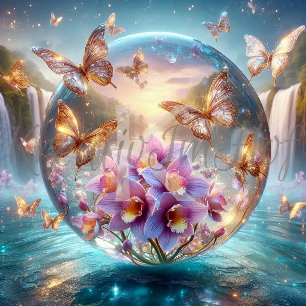 Coverpaper Butterfly Glas blau 10er Pack