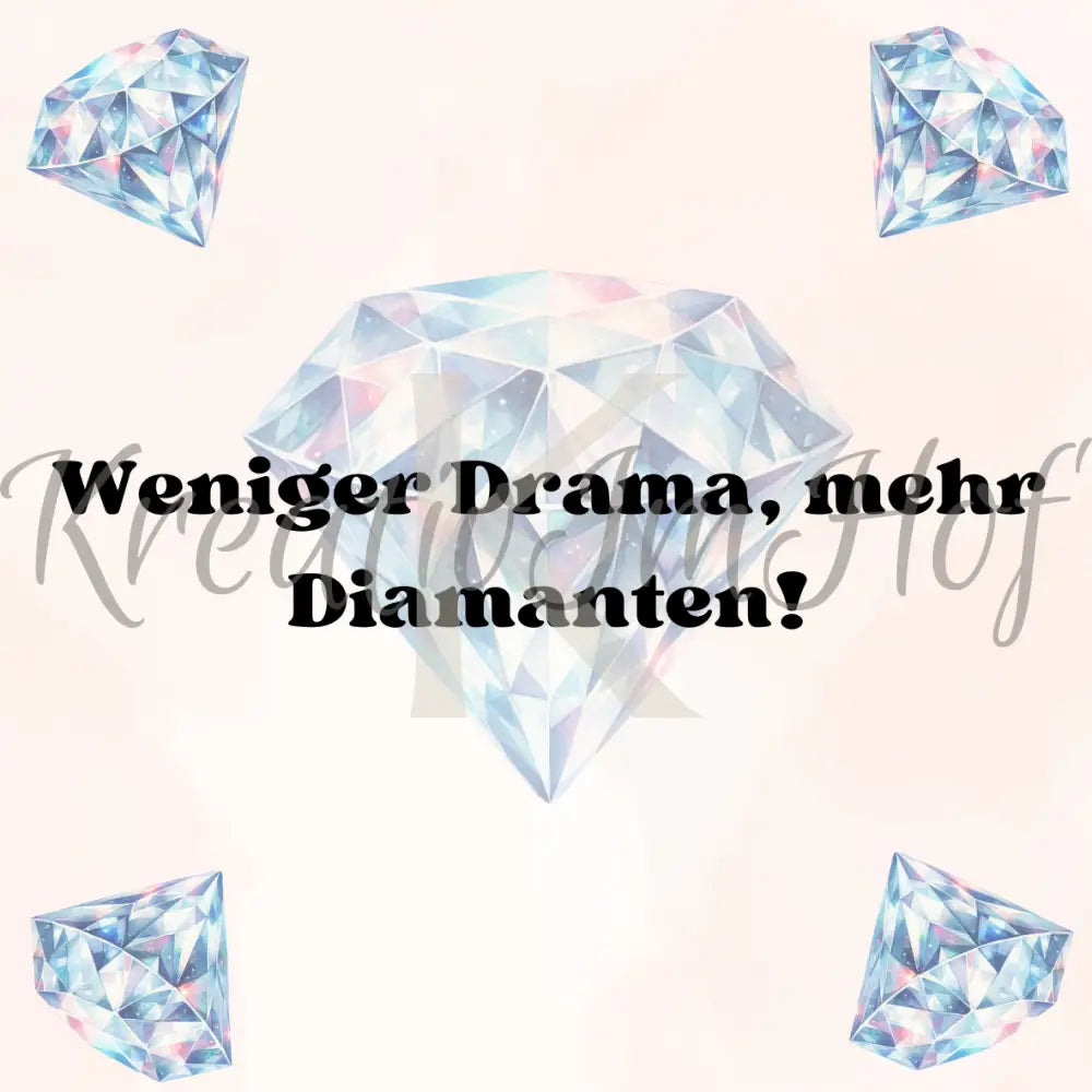 Coverpaper Diamant weniger Drama 10er Pack