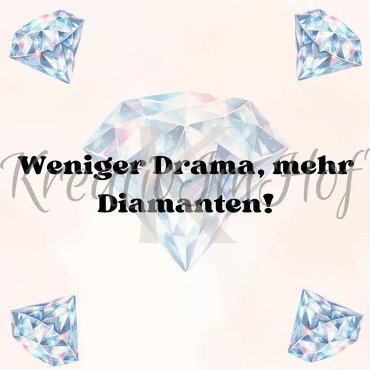 Coverpaper Diamant weniger Drama 10er Pack