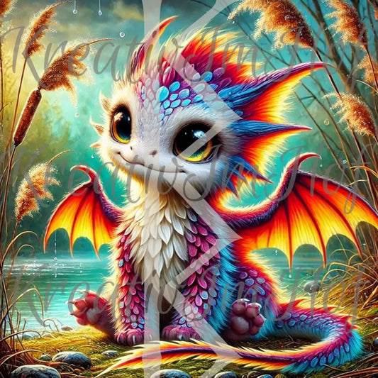 Coverpaper Drache am See 10er Pack