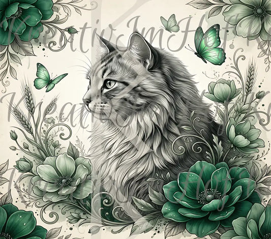 Coverpaper Green Cat 10er Pack