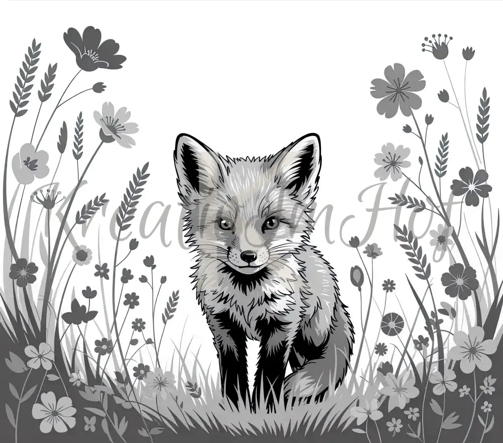 Coverpaper Greyscale Fox 10er Pack