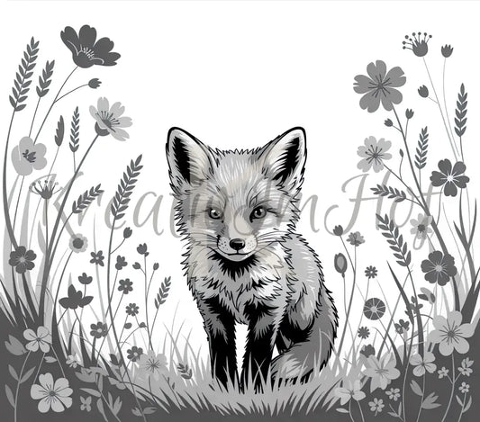 Coverpaper Greyscale Fox 10er Pack