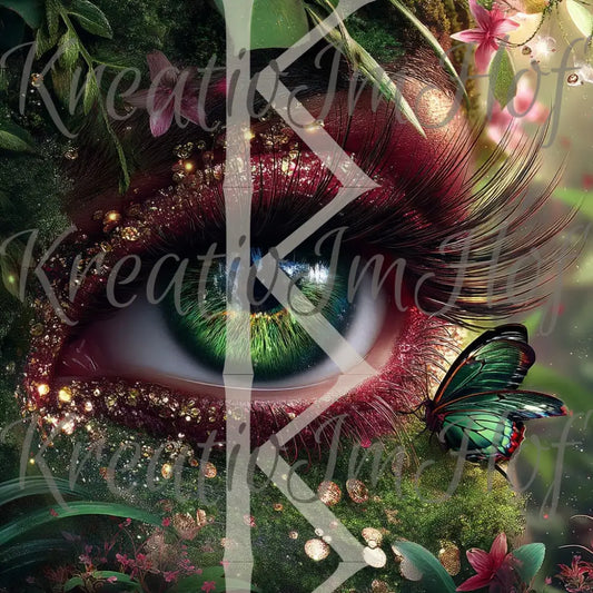 Coverpaper Grünes Auge der Natur 10er Pack