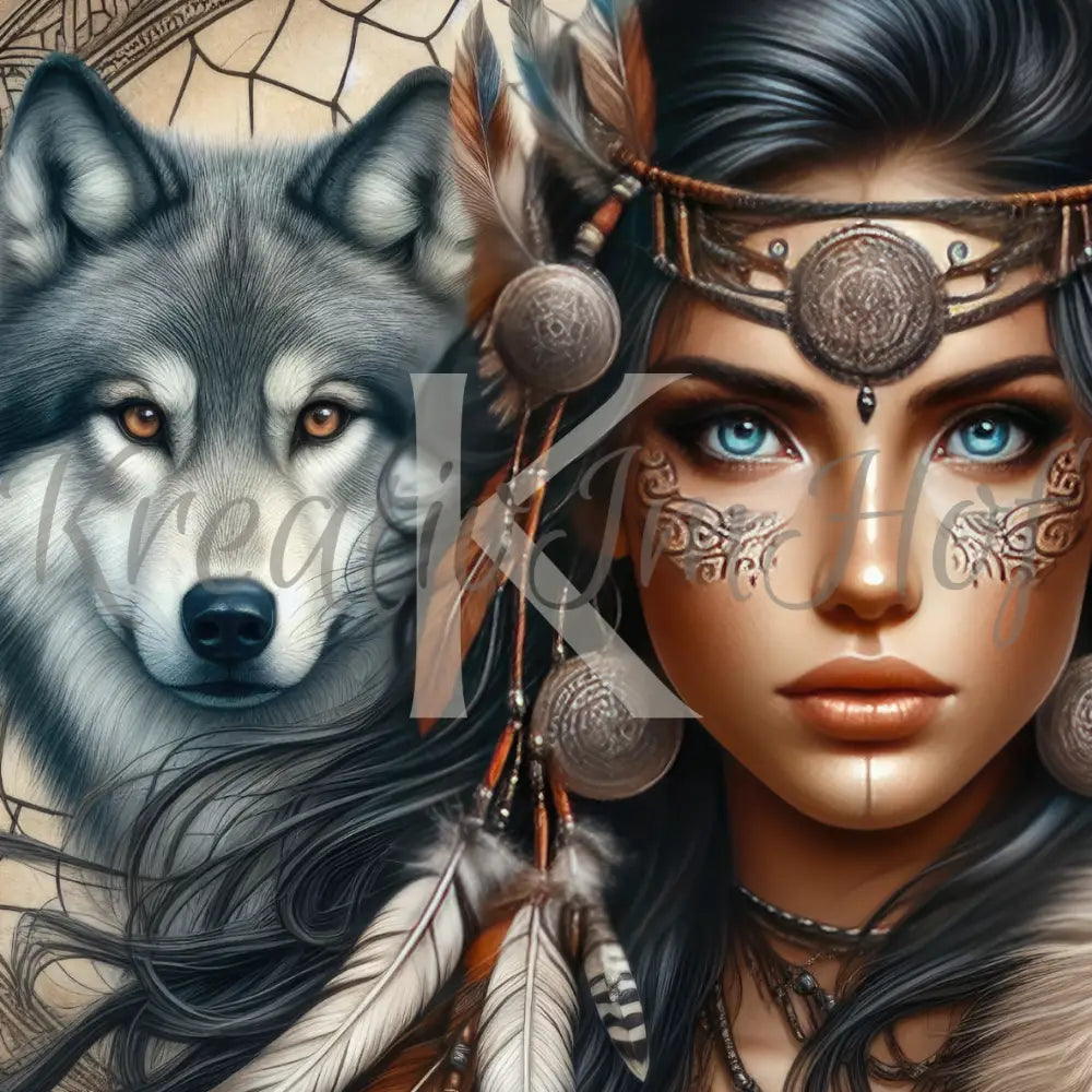 Coverpaper Indianer Beauty 10er Pack