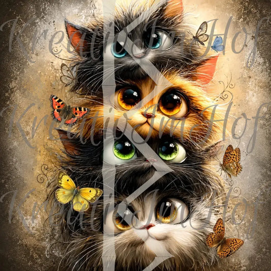 Coverpaper Katzengeschwister 10er Pack