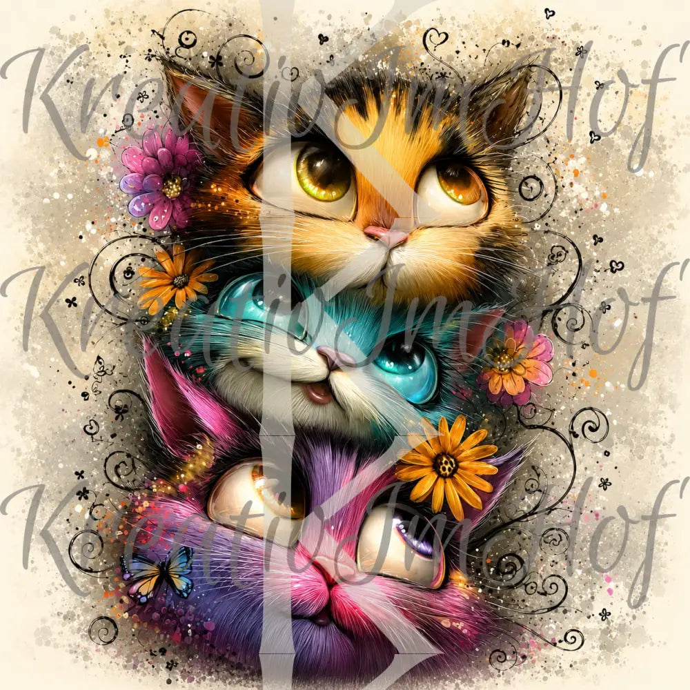 Coverpaper Katzentrio 10er Pack