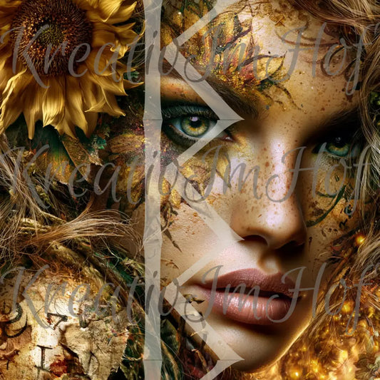 Coverpaper Königin der Sonnenblumen 10er Pack