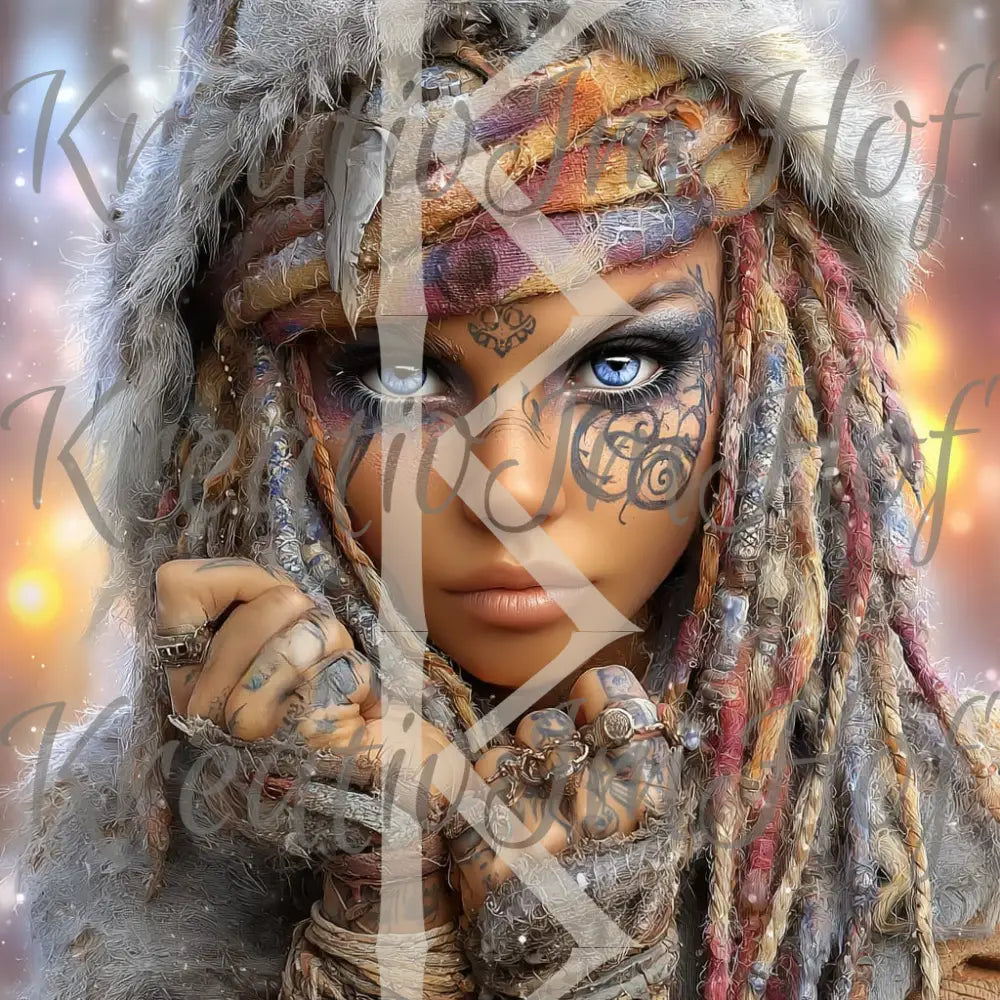 Coverpaper Kriegerinnen Blick 10er Pack