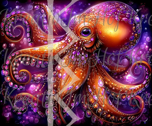 Coverpaper lila Oktopus 10er Pack