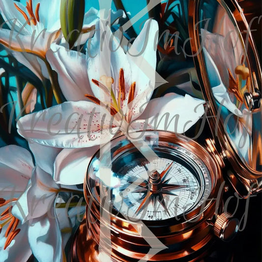 Coverpaper Lilien-Kompass 10er Pack