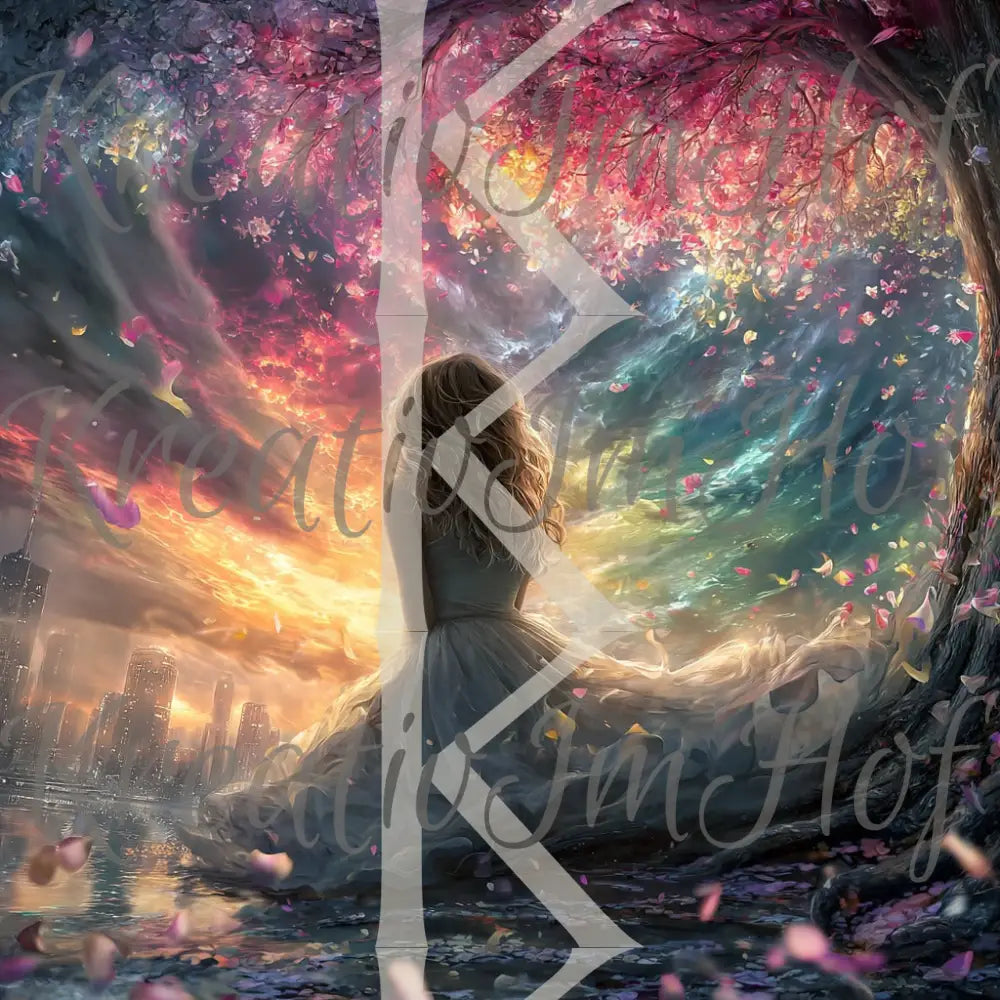 Coverpaper Mädchen am Baum 10er Pack