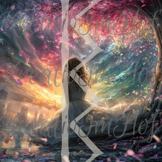 Coverpaper Mädchen am Baum 10er Pack