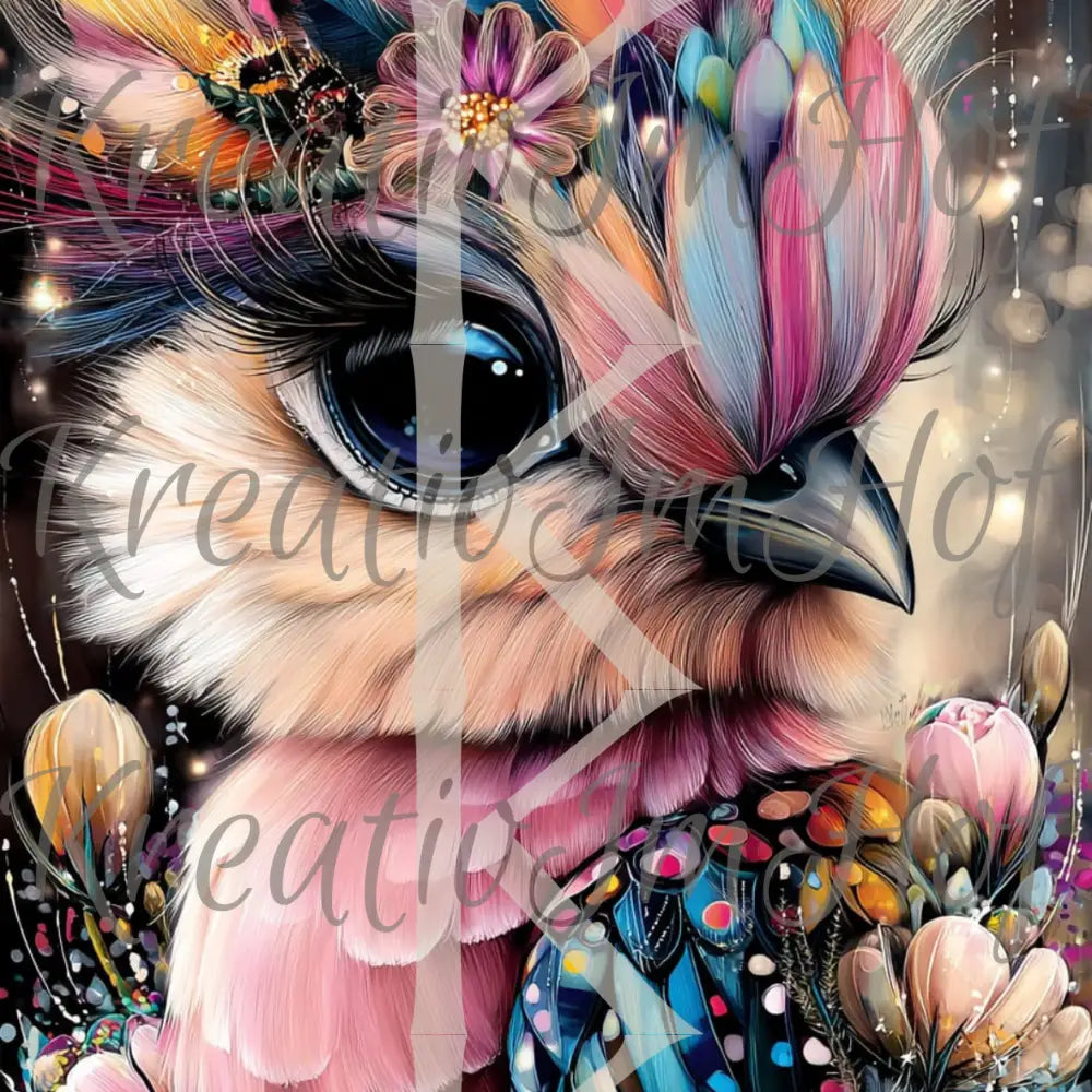 Coverpaper pink Flowerbird 10er Pack