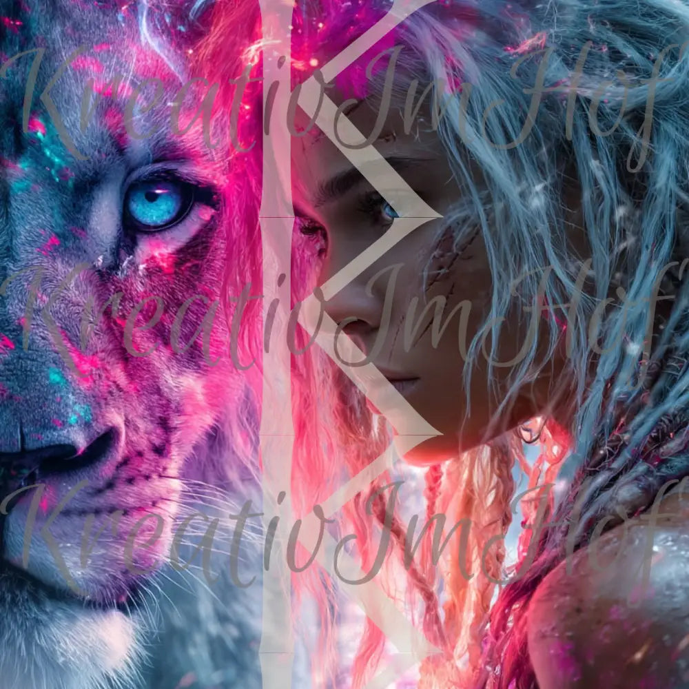 Coverpaper pink Lion beauty 10er Pack