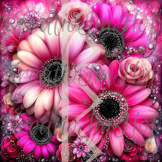 Coverpaper pinke Gerbera 10er Pack