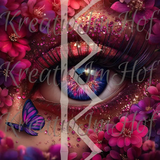 Coverpaper Pinknes Blumenauge 10er Pack