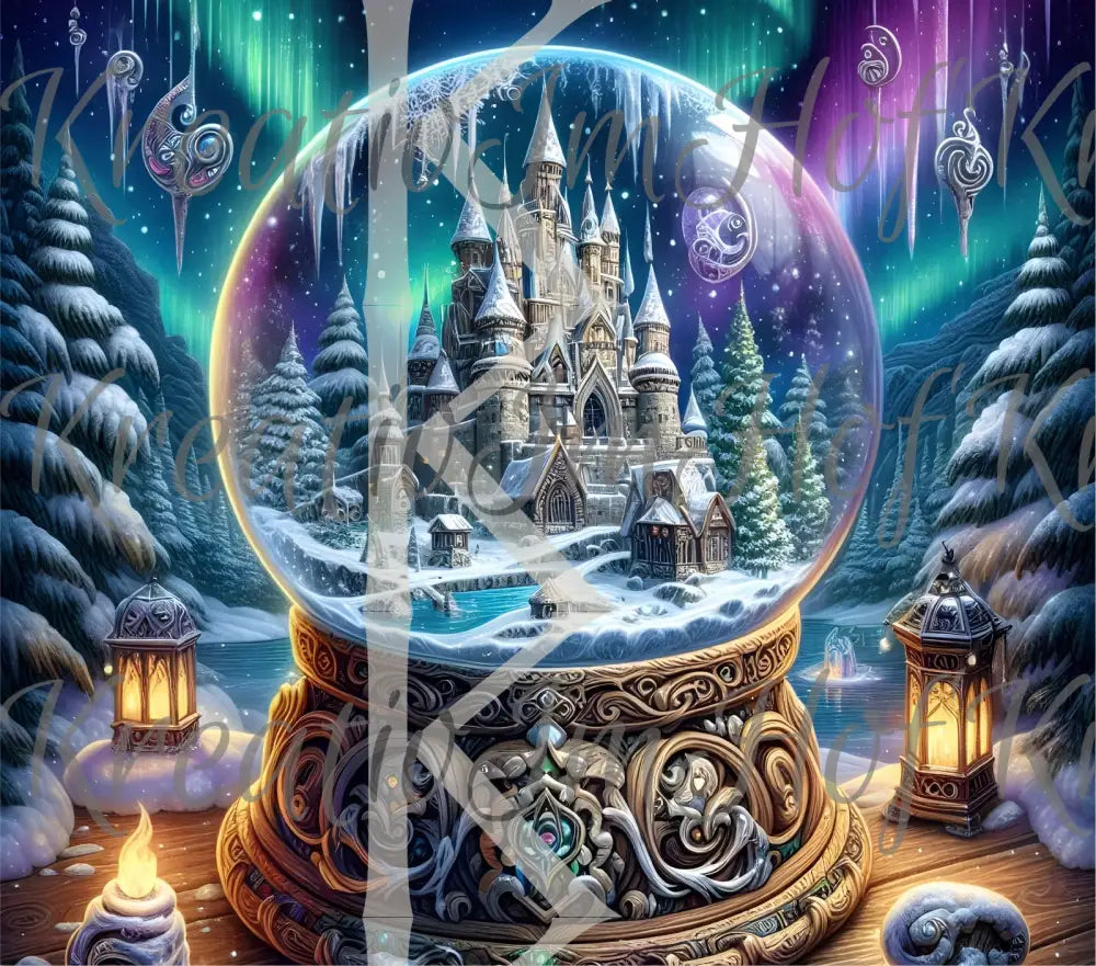 Coverpaper Schloss in der Schneekugel 10er Pack
