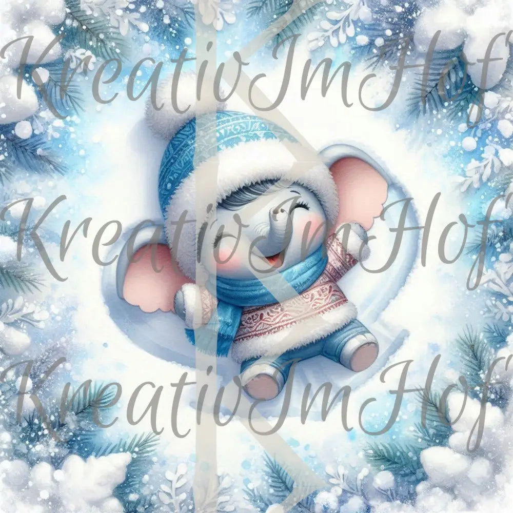 Coverpaper Schneeengel Elefant 10er Pack